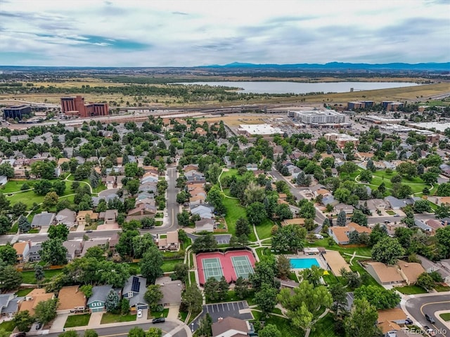 12256 E Bates Cir, Aurora, CO 80014 - aerial view of a water and mountain view
