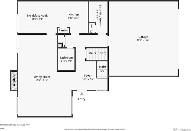 4032 S Atchison Way, Aurora, CO 80014 - view of property floor plan
