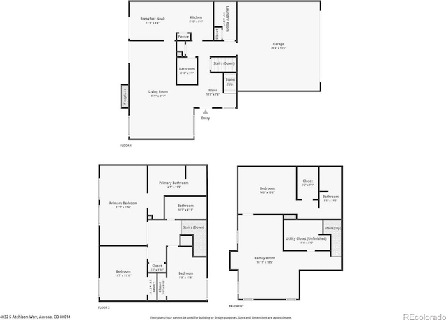 4032 S Atchison Way, Aurora, CO 80014 - view of property floor plan