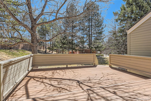 view of wooden deck