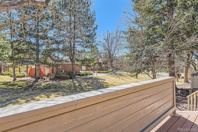 view of wooden deck
