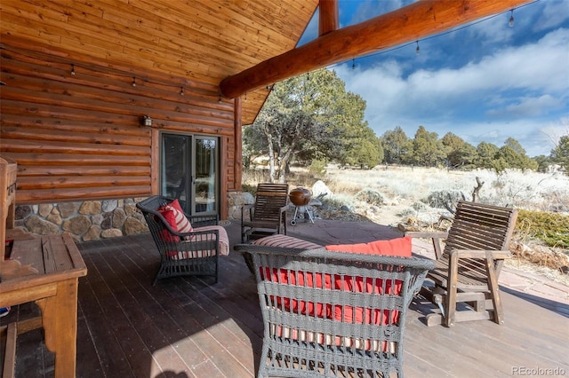 view of patio / terrace featuring a deck