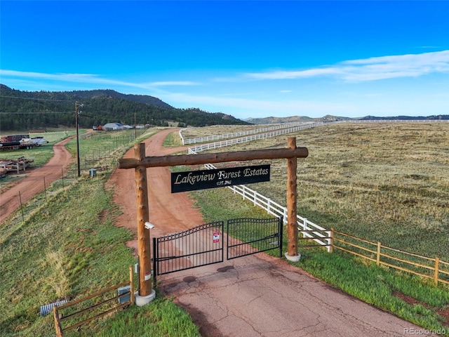 224 Lakeview Forest Hts, Florissant, CO 80816 - surrounding community featuring a mountain view, a view of rural / pastoral area, and a gate