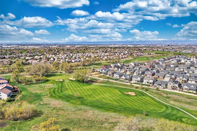 21229 E 50th Ave, Denver, CO 80249 - birds eye view of property featuring golf course view, a residential view, and a mountain view