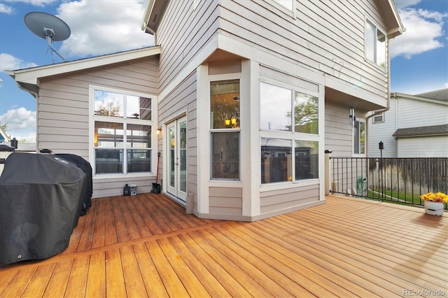 deck with area for grilling