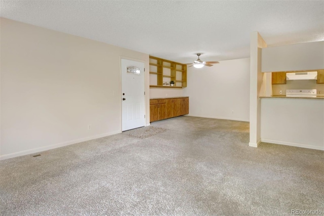 6505 Kalua Rd Unit 104B, Boulder, CO 80301 - unfurnished living room with a ceiling fan and carpet floors