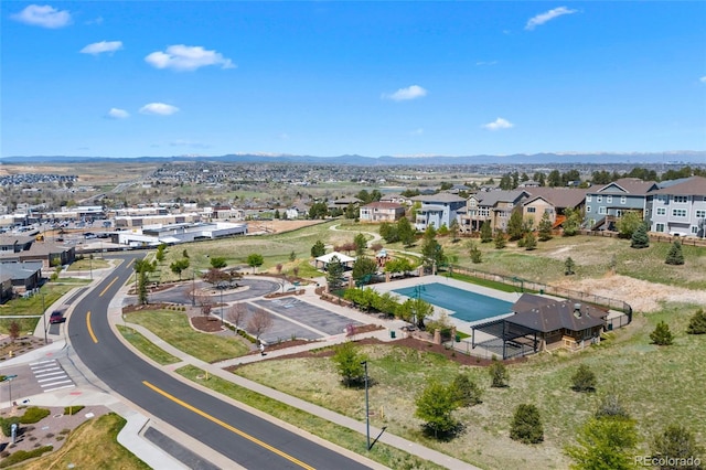 12214 Stone Timber Ct, Parker, CO 80134 - aerial view of residential area featuring mountains