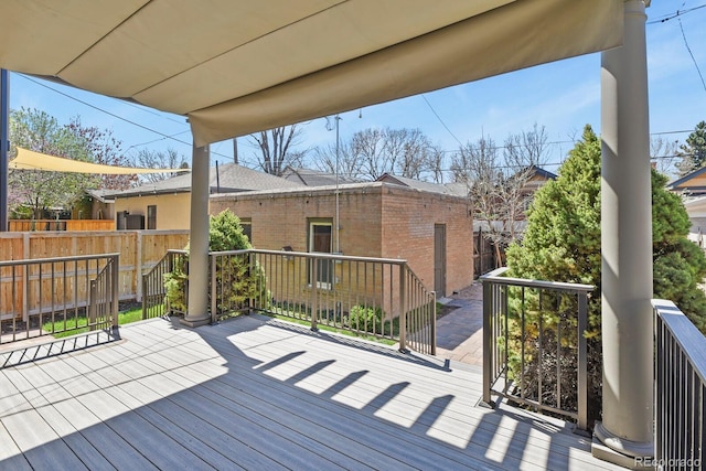 wooden deck with fence