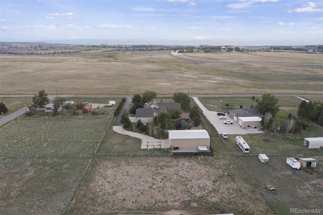 drone / aerial view with a rural view