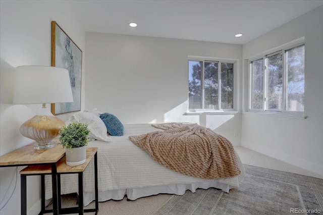 view of carpeted bedroom