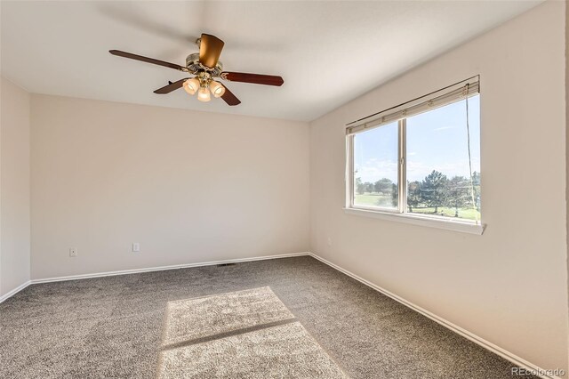 12701 Elm Ln, Broomfield, CO 80020 - carpeted spare room featuring baseboards and a ceiling fan