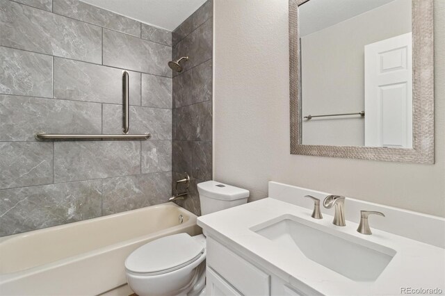1462 Marigold Dr, Lafayette, CO 80026 - full bathroom with toilet, vanity, and shower / tub combination