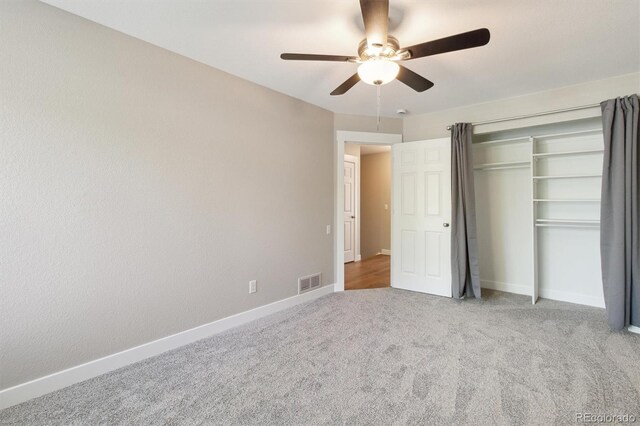1462 Marigold Dr, Lafayette, CO 80026 - unfurnished bedroom with carpet flooring, baseboards, ceiling fan, and a closet