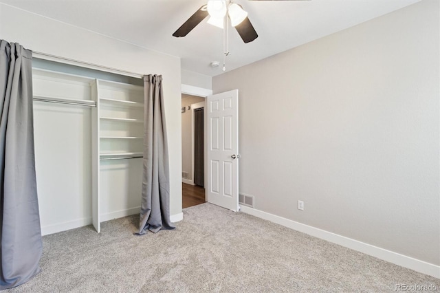 1462 Marigold Dr, Lafayette, CO 80026 - unfurnished bedroom with carpet flooring, baseboards, a closet, and ceiling fan