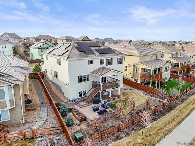 birds eye view of property featuring a residential view