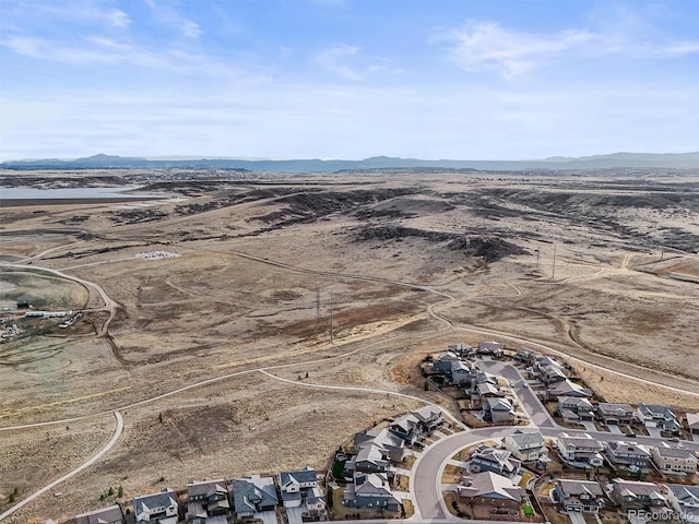 aerial view featuring a mountain view