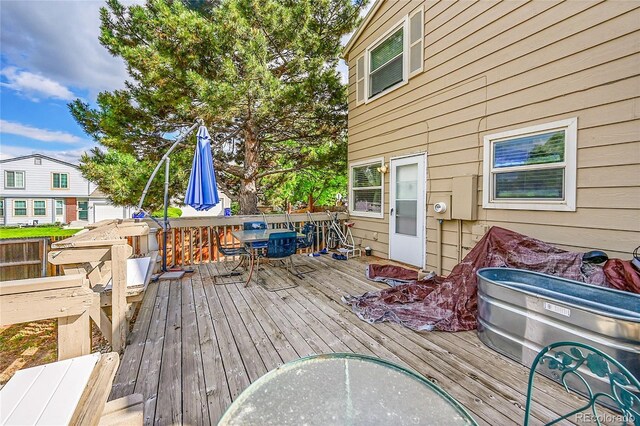 4848 S Pitkin Way, Aurora, CO 80015 - deck featuring outdoor dining space