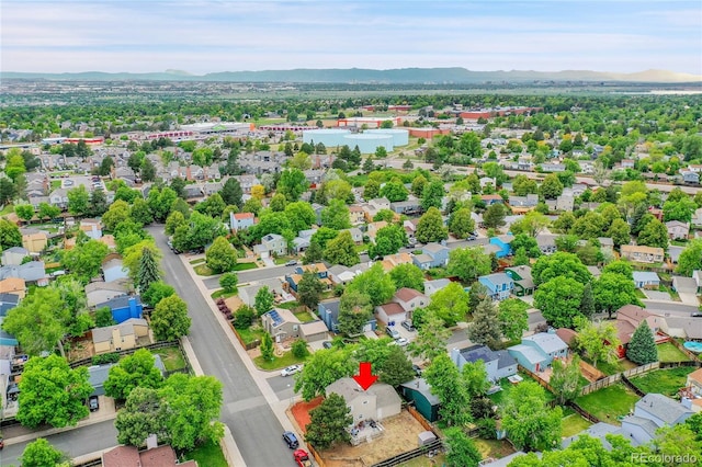 4848 S Pitkin Way, Aurora, CO 80015 - aerial view of residential area featuring a mountainous background