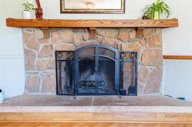 14347 E 134th Ave, Brighton, CO 80601 - detailed view of a stone fireplace