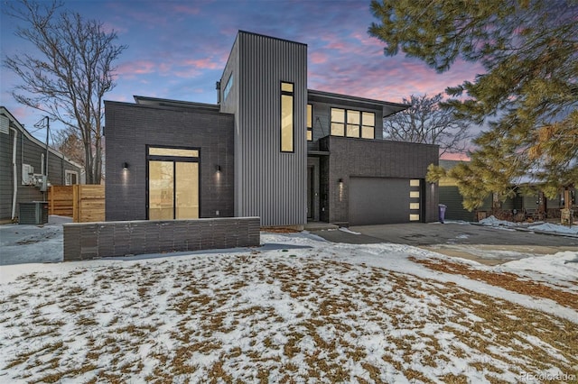 modern home with a garage