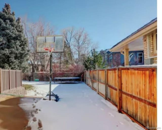 view of patio / terrace featuring basketball court