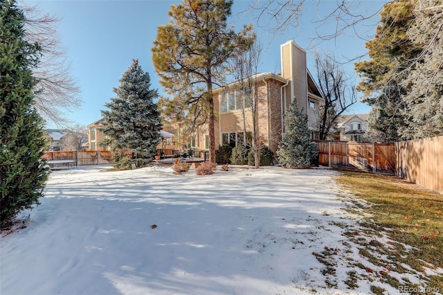 view of snowy yard