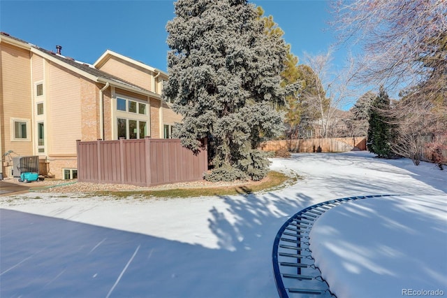 view of snowy yard