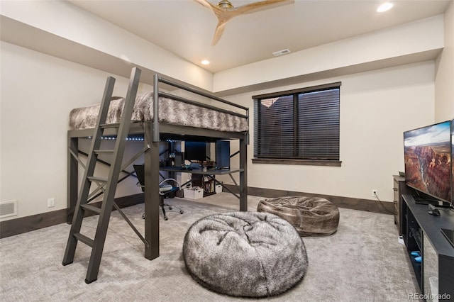 3947 Taliesin Way, Fort Collins, CO 80524 - bedroom featuring recessed lighting, visible vents, baseboards, and carpet