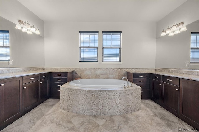 1053 Crystal Basin Dr, Colorado Springs, CO 80921 - bathroom featuring a bath, vanity, and tile patterned flooring