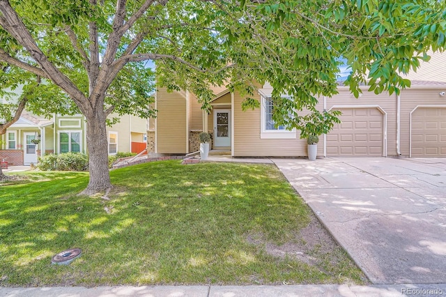 8993 W 88th Pl, Westminster, CO 80021 - view of property hidden behind natural elements with a front lawn, a garage, and driveway