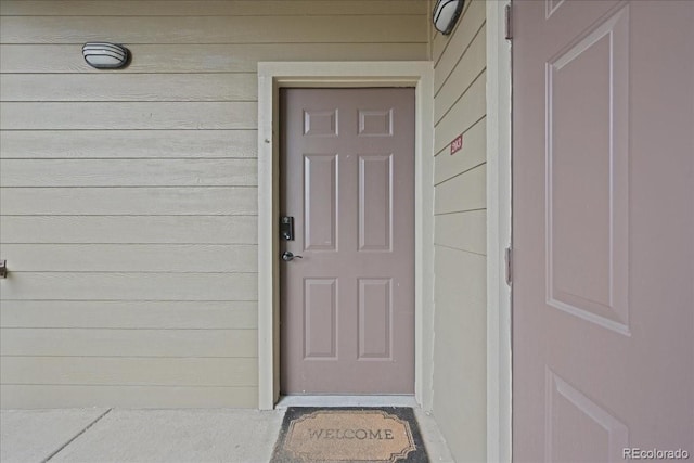 view of doorway to property