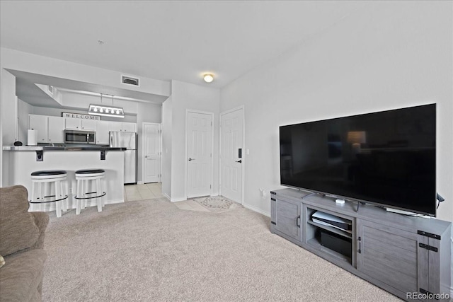 view of carpeted living room