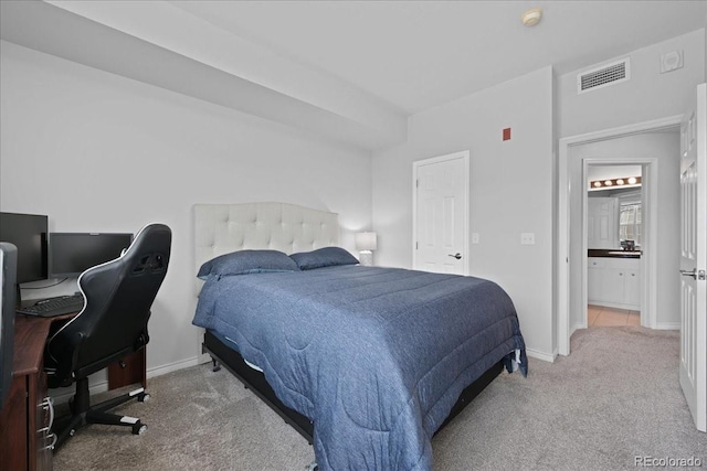 view of carpeted bedroom