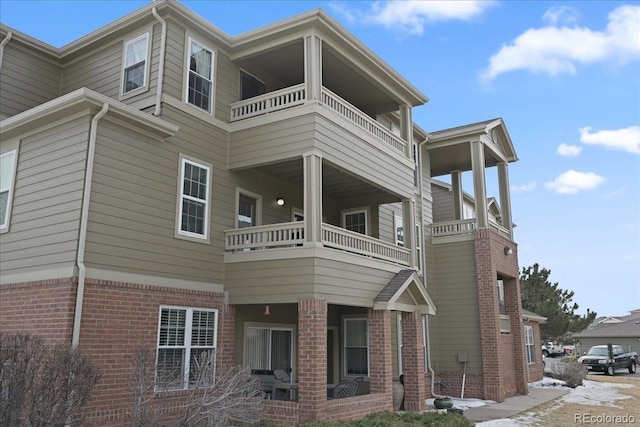 exterior space with a balcony