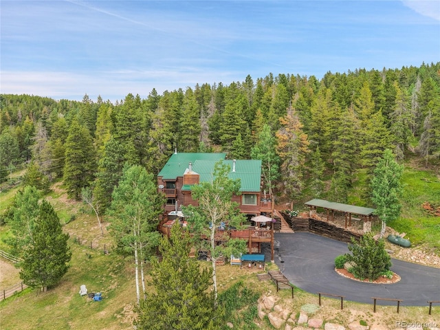 31112 Shadow Mountain Dr, Conifer, CO 80433 - aerial view of property and surrounding area featuring a forest