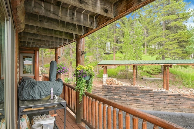 31112 Shadow Mountain Dr, Conifer, CO 80433 - view of wooden deck