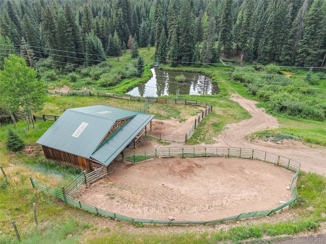 31112 Shadow Mountain Dr, Conifer, CO 80433 - view from above of property featuring a large body of water and a forest