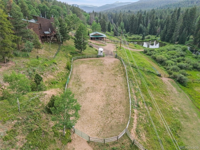 31112 Shadow Mountain Dr, Conifer, CO 80433 - bird's eye view of a forest and a water and mountain view