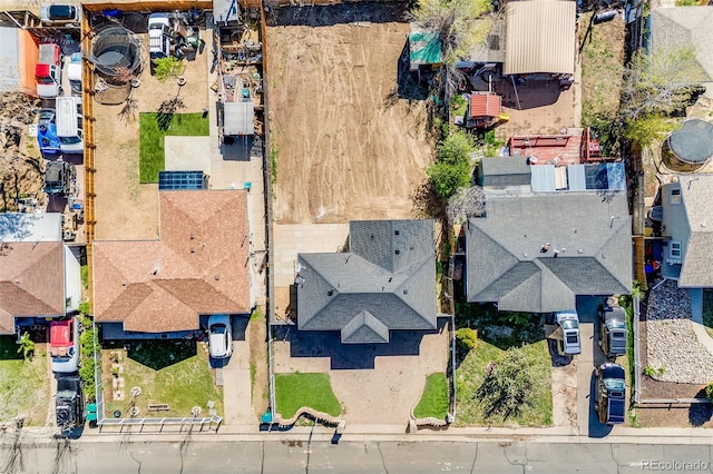 bird's eye view with a residential view