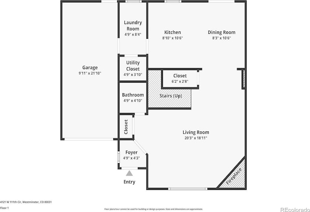 4121 W 111th Cir, Westminster, CO 80031 - view of floor plan / room layout