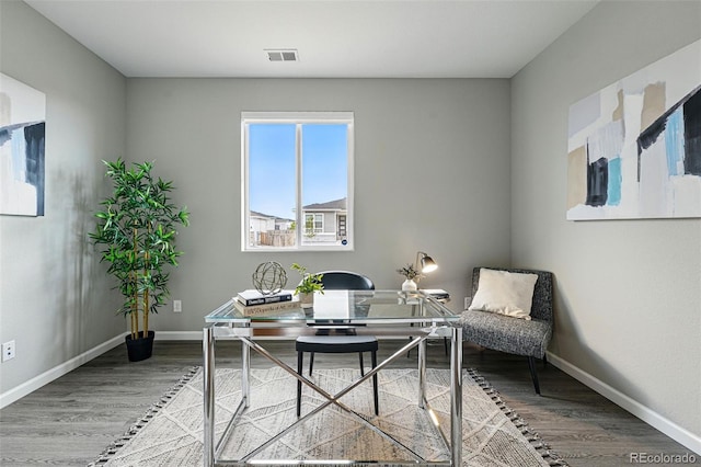 1592 Maggie Mae Ln, Castle Rock, CO 80104 - office area with wood finished floors and baseboards