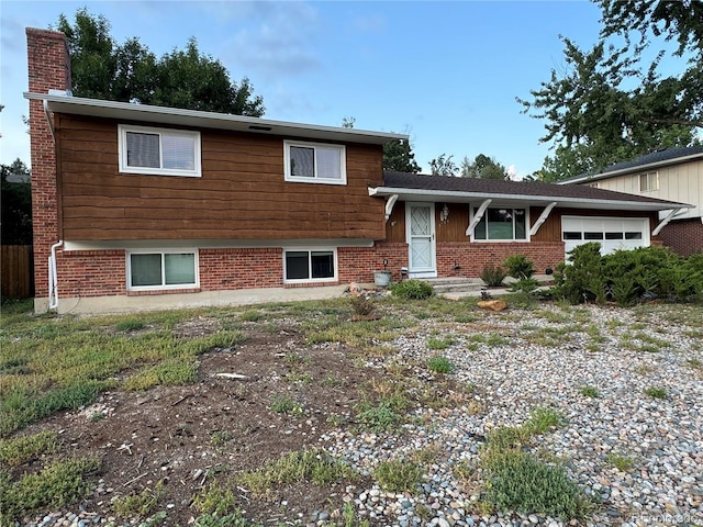 view of split level home