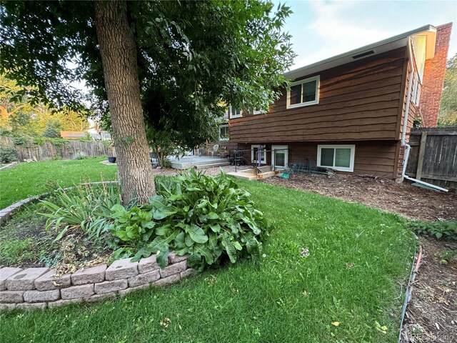 view of yard with a patio area