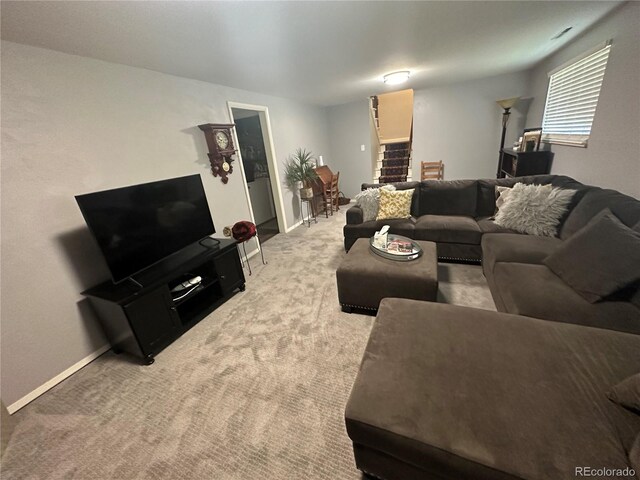 view of carpeted living room