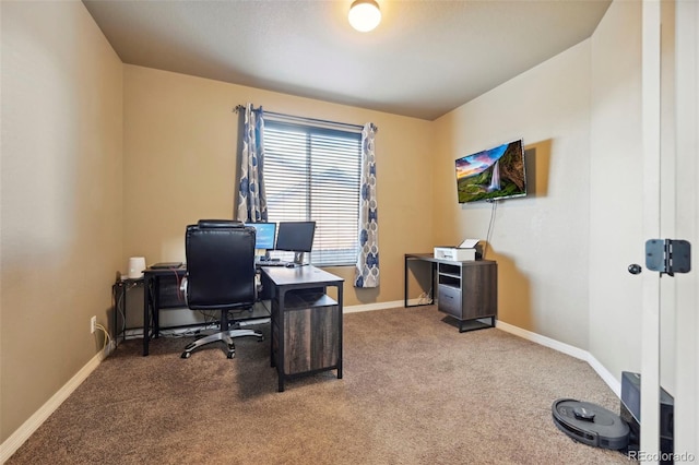 12766 Sunlight Peak Pl, Peyton, CO 80831 - office area featuring carpet and baseboards