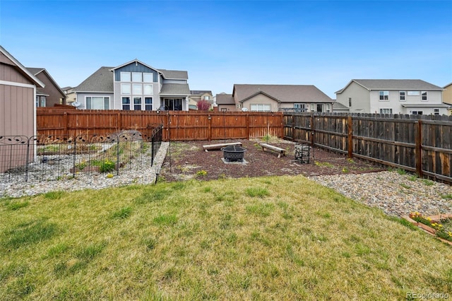 12766 Sunlight Peak Pl, Peyton, CO 80831 - view of yard with a garden and a residential view