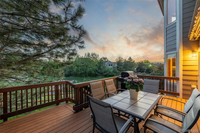 5048 Rocky Mountain Dr, Castle Rock, CO 80109 - wooden deck with outdoor dining space