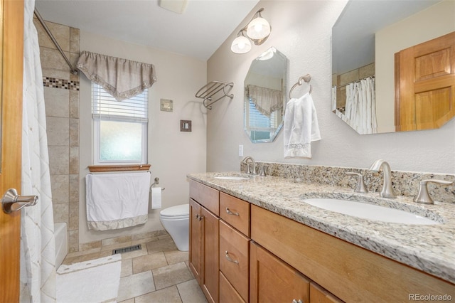 5048 Rocky Mountain Dr, Castle Rock, CO 80109 - full bathroom with double vanity and toilet