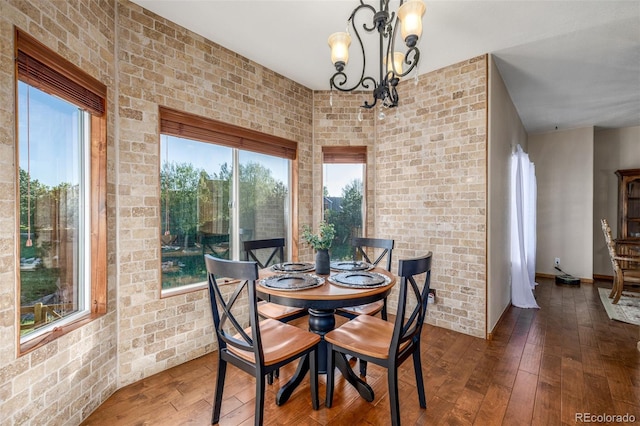 5048 Rocky Mountain Dr, Castle Rock, CO 80109 - dining space featuring a chandelier and hardwood / wood-style flooring
