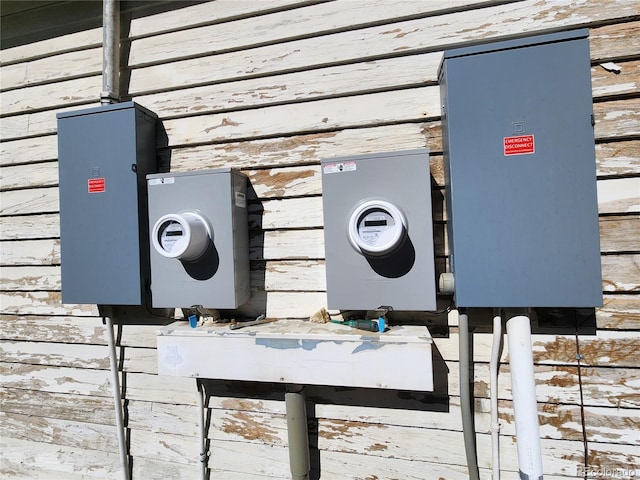 exterior details featuring electric meter